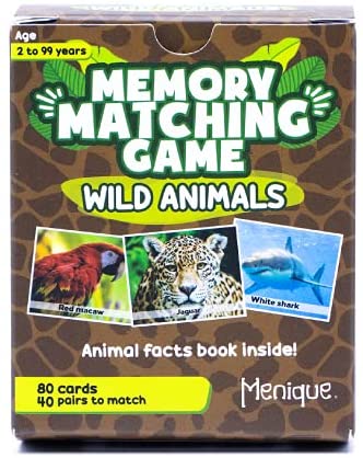 Memory Matching Game Wild Animals